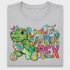 Colorful Easter Saurus Rex DTF Transfer