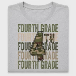 Camo Fourth Grade DTF Transfer