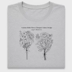 Birth Flower Bouquet Tattoo DTF Transfer