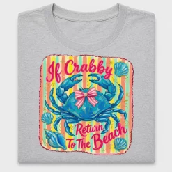 Crabby Beach DTF Transfer Design
