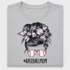 Baseball Mom Messy Bun DTF Transfer
