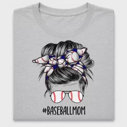 Baseball Mom Messy Bun DTF Transfer