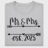 Mr & Mrs Wedding DTF Transfer Design