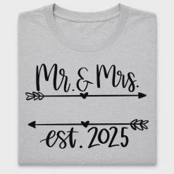 Mr & Mrs Wedding DTF Transfer Design