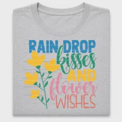 Raindrop Kisses Flower Wishes DTF Transfer