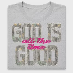 Retro Camo God Is Good DTF Transfer