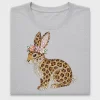 Leopard Bunny Floral DTF Transfer