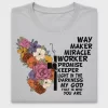 Way Maker Miracle Worker Cross Floral DTF Transfer