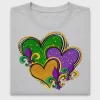 Mardi Gras Heart DTF Transfer