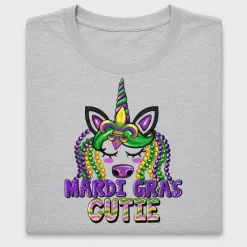 Mardi Gras Unicorn DTF Transfer
