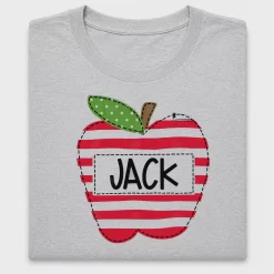 Personalized Apple Teacher Nameplate DTF Transfer
