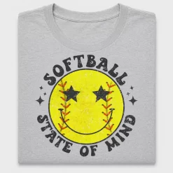 Retro Softball Smiley DTF Transfer