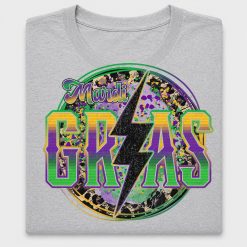 Mardi Gras Lightning DTF Transfer