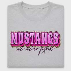 Mustangs We Wear Pink Leopard DTF Transfer