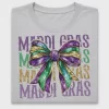 Mardi Gras Glitter Bow DTF Transfer