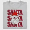 Santa Stacked Sequin DTF Transfer