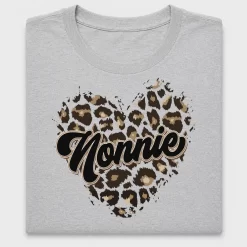 Retro Leopard Nonnie Heart DTF Transfer