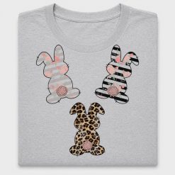 Floral Stripe Leopard Bunny DTF Transfer