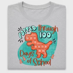 Popped Through 100 Days School DTF Transfer