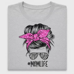 Mama Messy Bun Hot Pink DTF Transfer