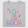 Colorful God Is Good DTF Transfer