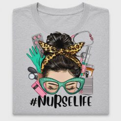 Nurse Life Messy Bun DTF Transfer