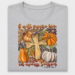 Fall Praise Him Cross DTF Transfer