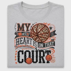 Basketball Mom Leopard Heart DTF Transfer
