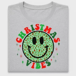 Christmas Vibes Smiley Face DTF Transfer
