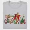 Merry Christmas Cross DTF Transfer