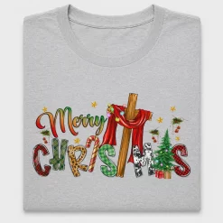 Merry Christmas Cross DTF Transfer