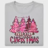 Pink Merry Christmas Trees DTF Transfer