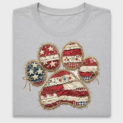Patriotic Paw Print DTF Transfer
