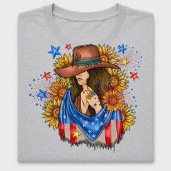 Cowgirl Sunflower Fourth of July DTF Transfer