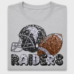 Sequin Football Raiders DTF Transfer