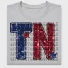 Tennessee State Faux Sequin DTF Transfer