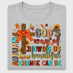 Faith Fall Cross DTF Transfer Design