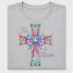 He Is Risen Cross DTF Transfer