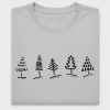 Minimalist Pine Tree Line Art DTF Transfer