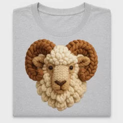 Knit Yarn Ram Mascot DTF Transfer