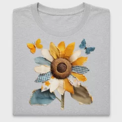 Patchwork Sunflower DTF Transfer