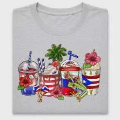 Puerto Rico Coffee Cups DTF Transfer