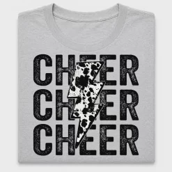 Distressed Cheer Lightning DTF Transfer