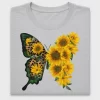 Sunflower Butterfly DTF Transfer