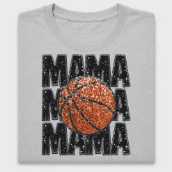 Mama Basketball Sequin DTF Transfer