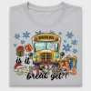 Christmas School Bus DTF Transfer