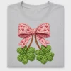 Knit Clover Bow DTF Transfer
