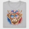Patriotic Highland Cow DTF Transfer