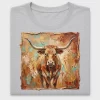 Western Longhorn Bull DTF Transfer