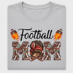 Football Mom Afro Messy Bun DTF Transfer